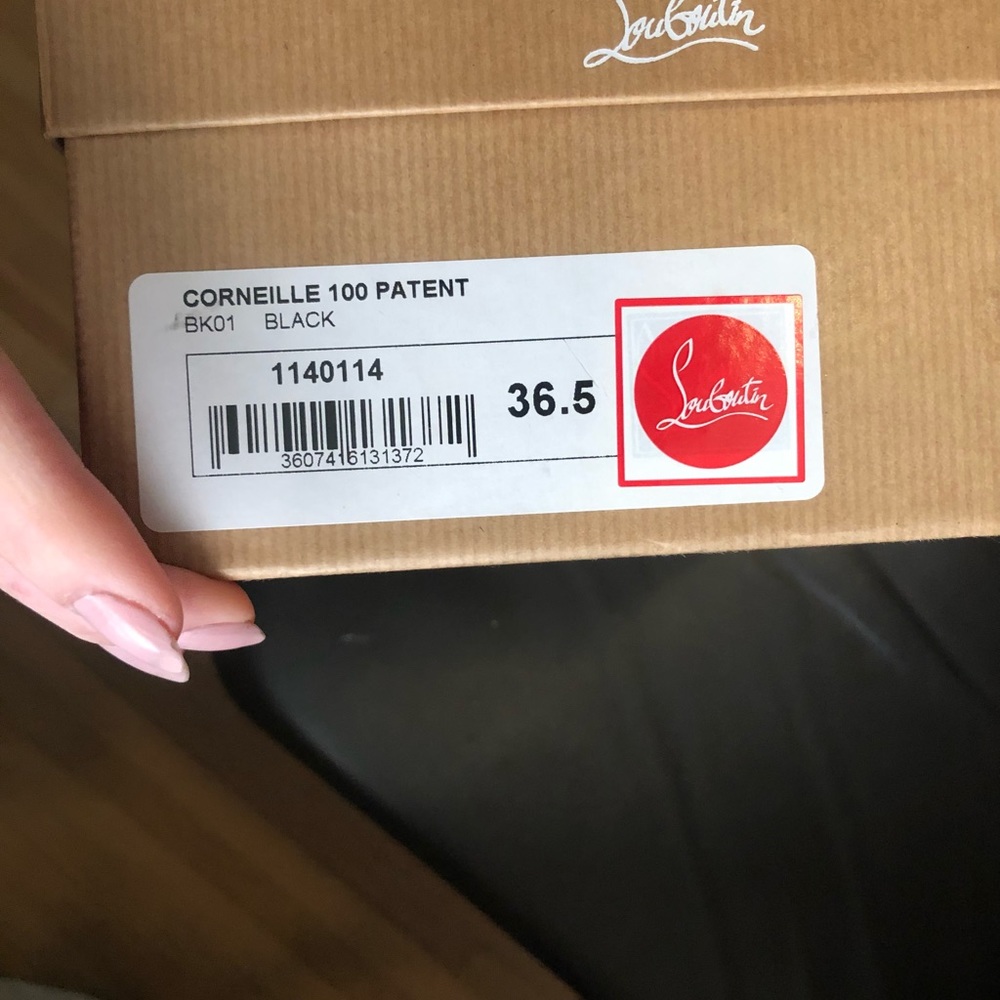 christian louboutin corneille 100 black patent leather size 36.5 - Picture 13 of 17